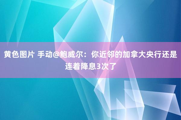 黄色图片 手动@鲍威尔：你近邻的加拿大央行还是连着降息3次了