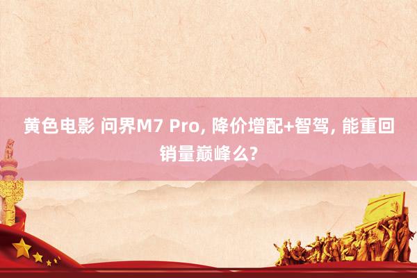 黄色电影 问界M7 Pro， 降价增配+智驾， 能重回销量巅峰么?