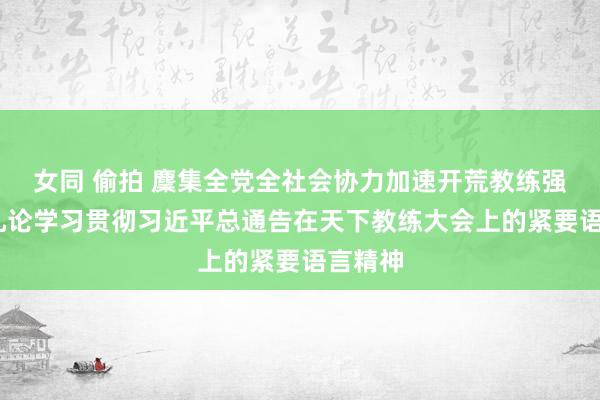 女同 偷拍 麇集全党全社会协力加速开荒教练强国——九论学习贯彻习近平总通告在天下教练大会上的紧要语言精神