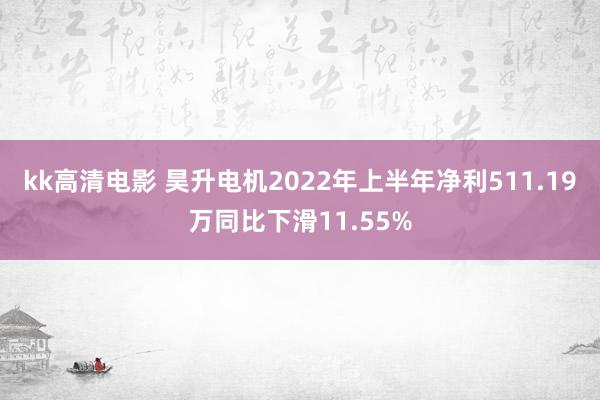 kk高清电影 昊升电机2022年上半年净利511.19万同比下滑11.55%