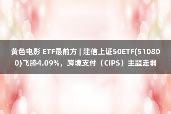 黄色电影 ETF最前方 | 建信上证50ETF(510800)飞腾4.09%，跨境支付（CIPS）主题走弱