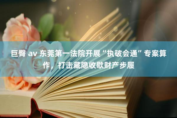 巨臀 av 东莞第一法院开展“执破会通”专案算作，打击藏隐收歇财产步履