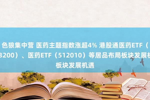 色狼集中营 医药主题指数涨超4% 港股通医药ETF（513200）、医药ETF（512010）等居品布局板块发展机遇