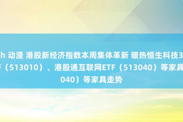 h 动漫 港股新经济指数本周集体革新 暖热恒生科技30ETF（513010）、港股通互联网ETF（513040）等家具走势