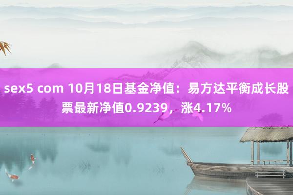 sex5 com 10月18日基金净值：易方达平衡成长股票最新净值0.9239，涨4.17%