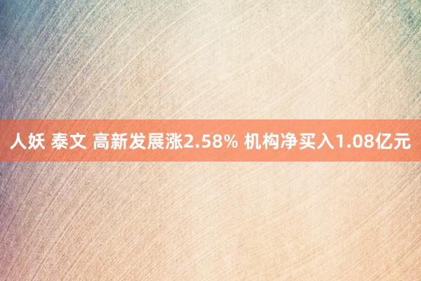 人妖 泰文 高新发展涨2.58% 机构净买入1.08亿元