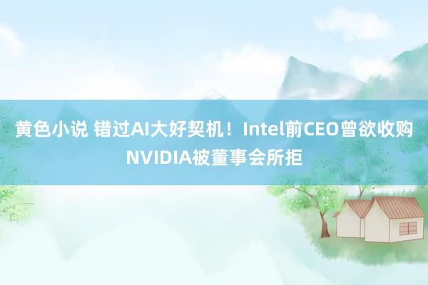 黄色小说 错过AI大好契机！Intel前CEO曾欲收购NVIDIA被董事会所拒