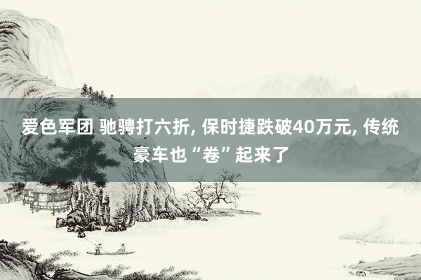 爱色军团 驰骋打六折， 保时捷跌破40万元， 传统豪车也“卷”起来了