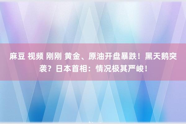 麻豆 视频 刚刚 黄金、原油开盘暴跌！黑天鹅突袭？日本首相：情况极其严峻！