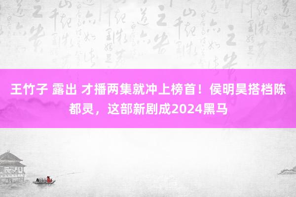 王竹子 露出 才播两集就冲上榜首！侯明昊搭档陈都灵，这部新剧成2024黑马