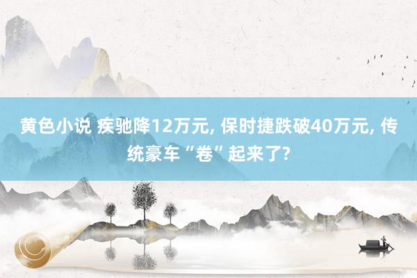 黄色小说 疾驰降12万元， 保时捷跌破40万元， 传统豪车“卷”起来了?