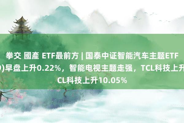 拳交 國產 ETF最前方 | 国泰中证智能汽车主题ETF(159889)早盘上升0.22%，智能电视主题走强，TCL科技上升10.05%