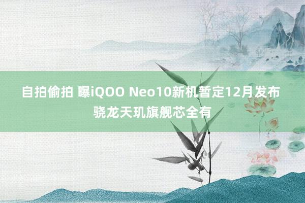 自拍偷拍 曝iQOO Neo10新机暂定12月发布 骁龙天玑旗舰芯全有