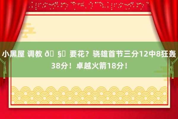 小黑屋 调教 🧐要花？骁雄首节三分12中8狂轰38分！卓越火箭18分！