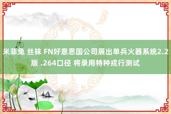 米菲兔 丝袜 FN好意思国公司展出单兵火器系统2.2版 .264口径 将录用特种戎行测试