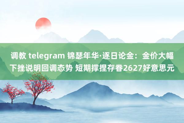 调教 telegram 锦瑟年华·逐日论金：金价大幅下挫说明回调态势 短期撑捏存眷2627好意思元