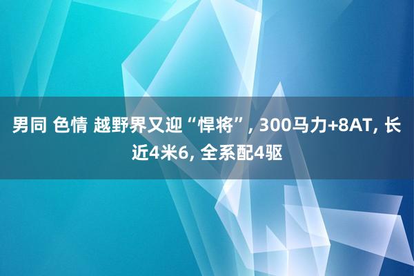 男同 色情 越野界又迎“悍将”， 300马力+8AT， 长近4米6， 全系配4驱