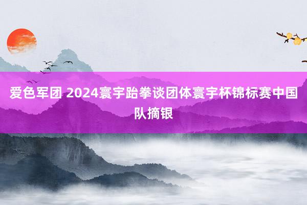 爱色军团 2024寰宇跆拳谈团体寰宇杯锦标赛中国队摘银