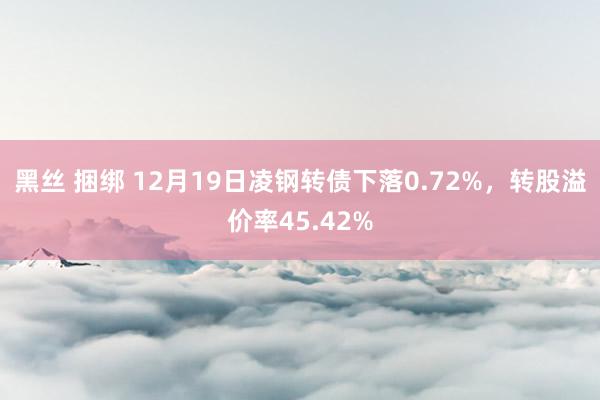 黑丝 捆绑 12月19日凌钢转债下落0.72%，转股溢价率45.42%