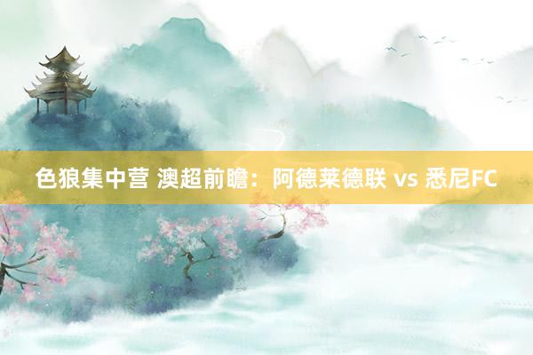 色狼集中营 澳超前瞻：阿德莱德联 vs 悉尼FC