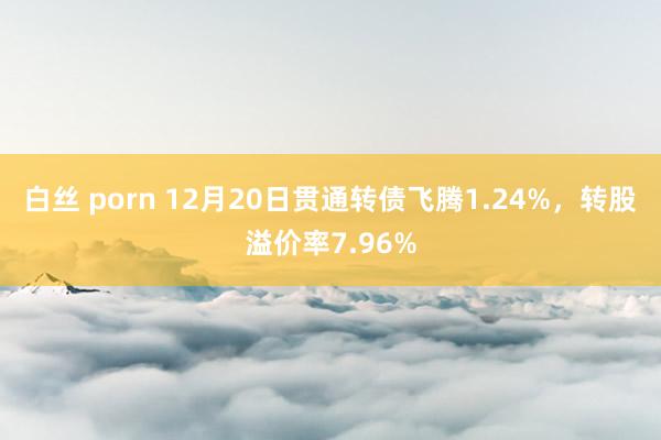 白丝 porn 12月20日贯通转债飞腾1.24%，转股溢价率7.96%