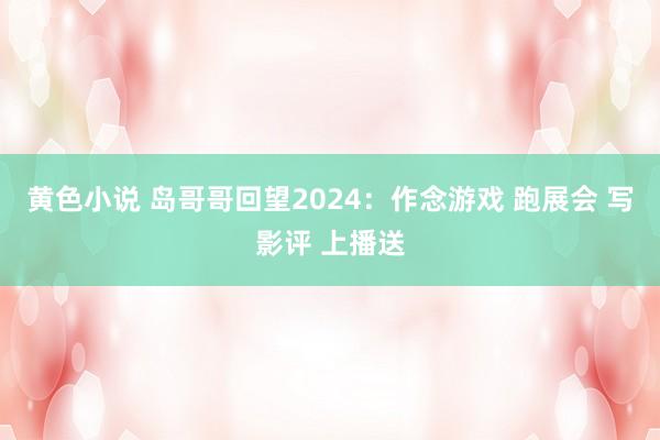 黄色小说 岛哥哥回望2024：作念游戏 跑展会 写影评 上播送