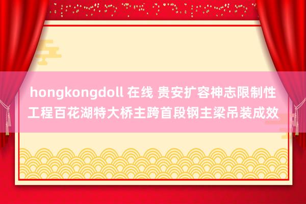 hongkongdoll 在线 贵安扩容神志限制性工程百花湖特大桥主跨首段钢主梁吊装成效