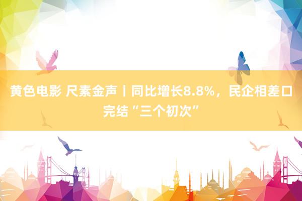 黄色电影 尺素金声丨同比增长8.8%，民企相差口完结“三个初次”